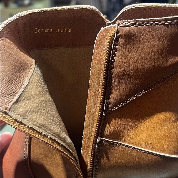Spring Step Two-Tone Brown & Tan Leather Ankle Bootie - Picture 5 of 5